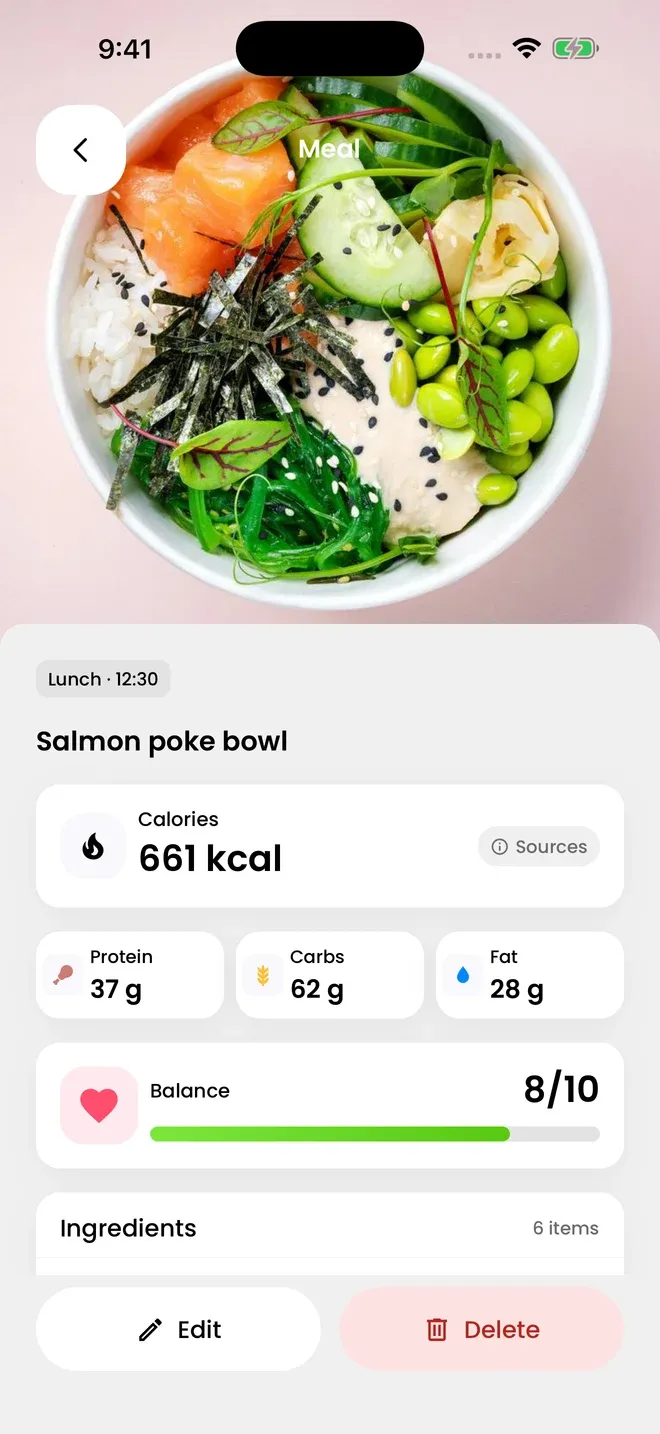 Protein, carbs and fat